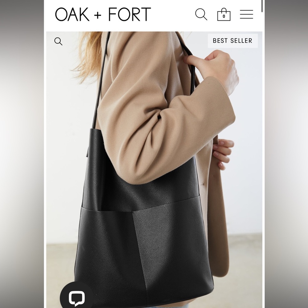 OAK AND FORT VEGAN LEATHER TOTE BAG